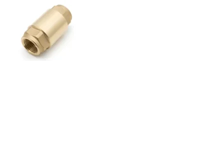 En robust kontraventil i messing med 1/2" x 1/2" gevind til vandsystemer og vandfiltre.