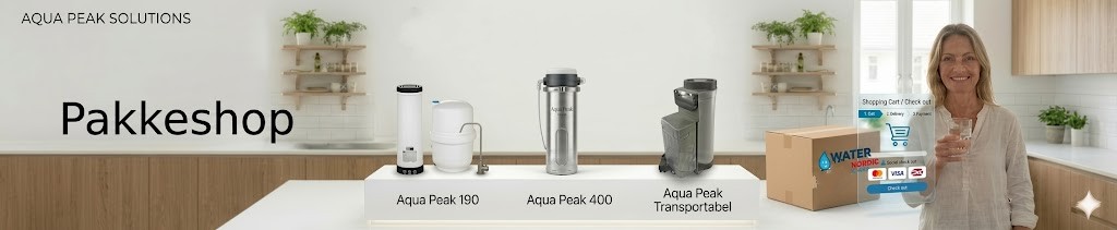 Oversigt over indkøbskurven og betalingssiden under checkout på WaterNordic webshoppen.